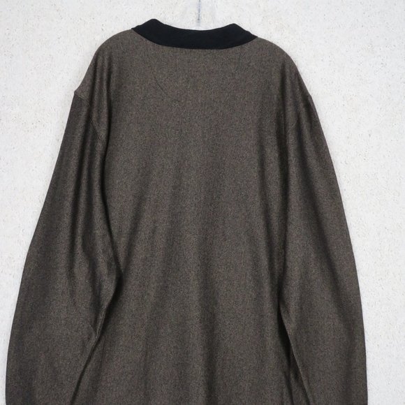 Haggar* Men's Long Sleeve 1/4 Button Pullover Sweater~ Size 4XB (Copper‎ Black) - Picture 3 of 11